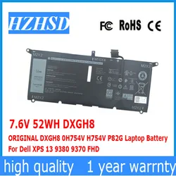 7,6 V 52WH ORIGINAL DXGH8 HK6N5 0H754V H754V P82G Laptop Batterie Für Dell XPS 13 9380 9370 Inspiron 5390 5391 7191 7490 P82G