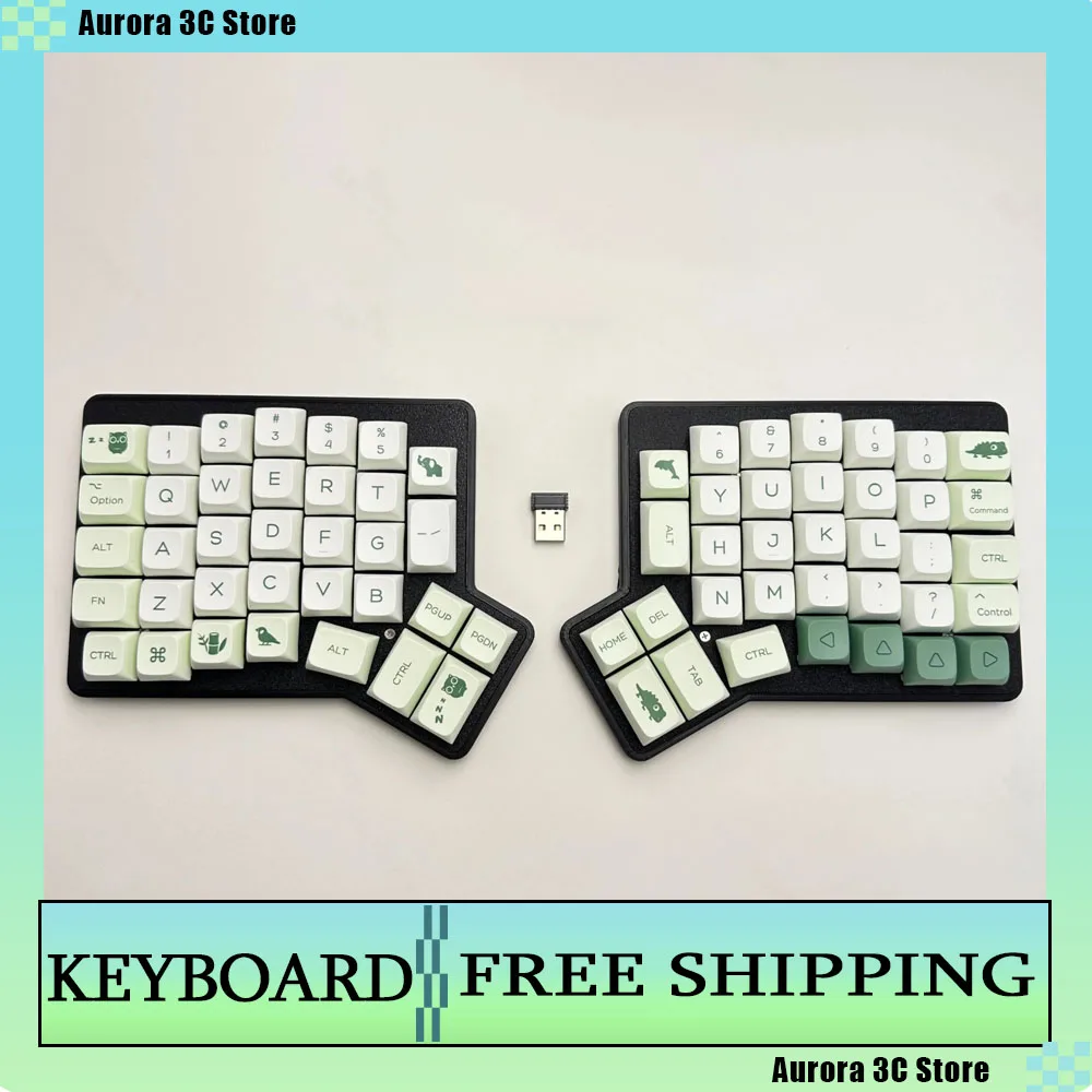 

Redox Ergodox Wireless Split Mechanical Keyboard PLA Case Hot Pluggable Support VIAL 2.4G Ergo Keyboard Ergonomics Horn