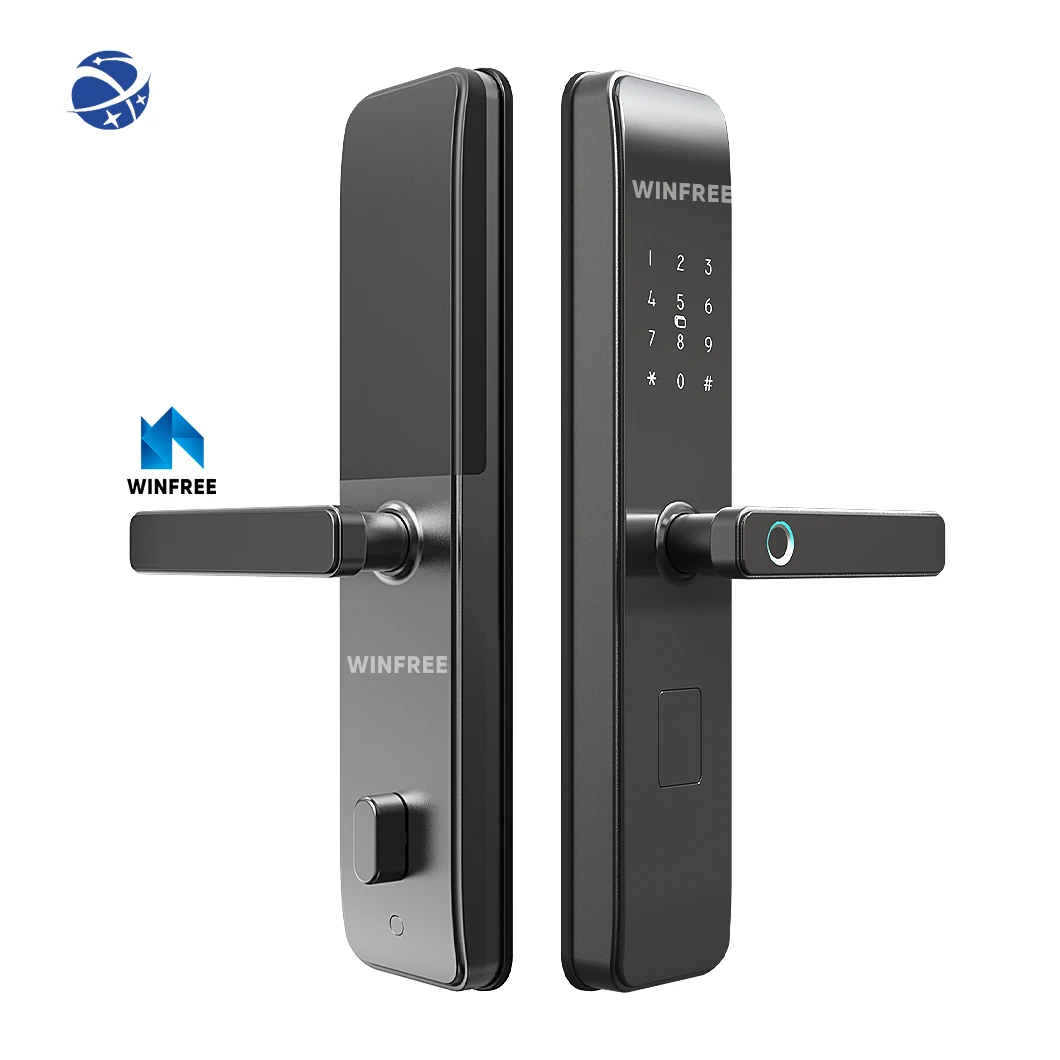 WINFREE Aluminum Alloy Smart Lock Fingerprint Password TTLock App Keyless Enter Smart Lock