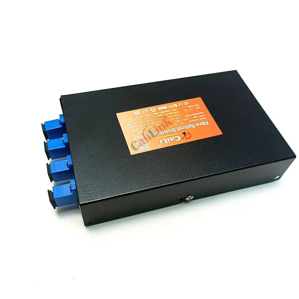 4 Ports Fiber Optic Terminal Box SC UPC/APC Empty Loaded, Telecom Grade Fiber Patch Panel Box Fiber Optic Terminal box