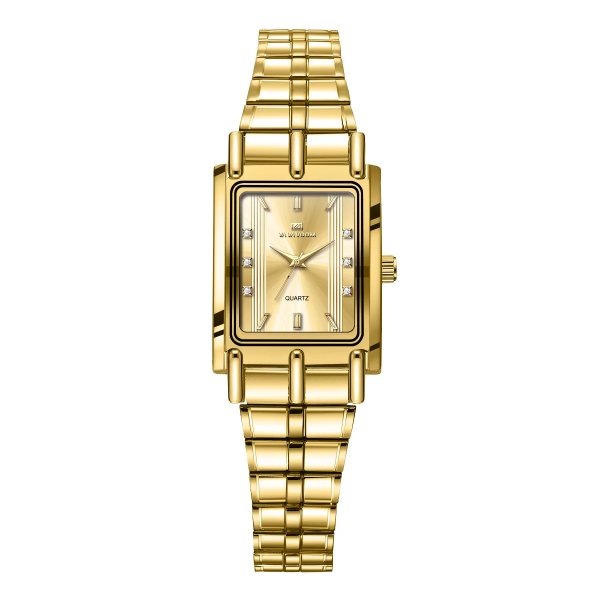VAVAVOOM Coppia Orologi da Uomo e da Donna Cinturino in Acciaio Inossidabile Business Fashion Orologio Classico Reloj Hombre per Tutte le Occasioni