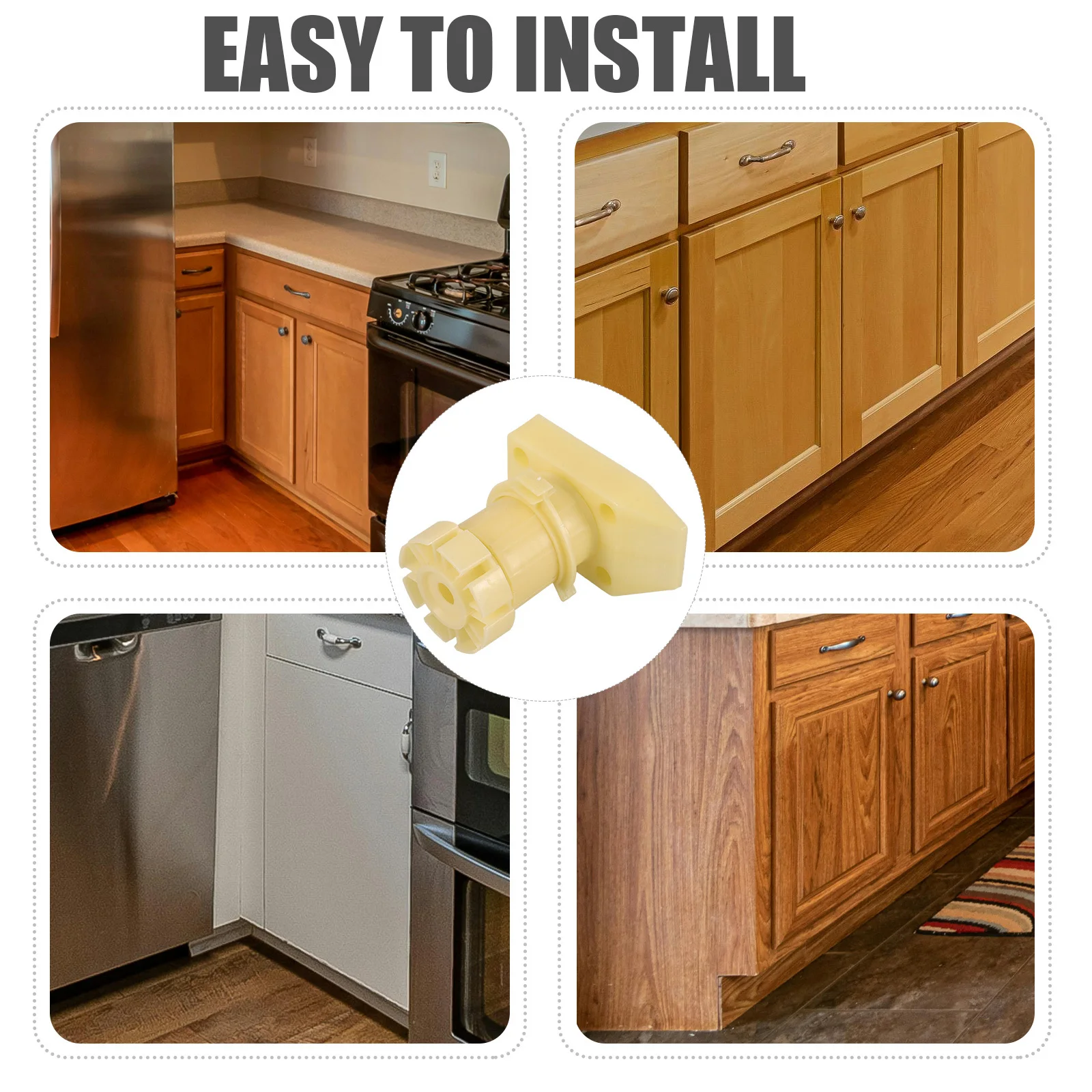 مجموعة واحدة من أثاث PP شديد التحمل للقدم، لمسة نهائية ناعمة، سهلة التركيب لحامل أريكة كرسي الطاولة