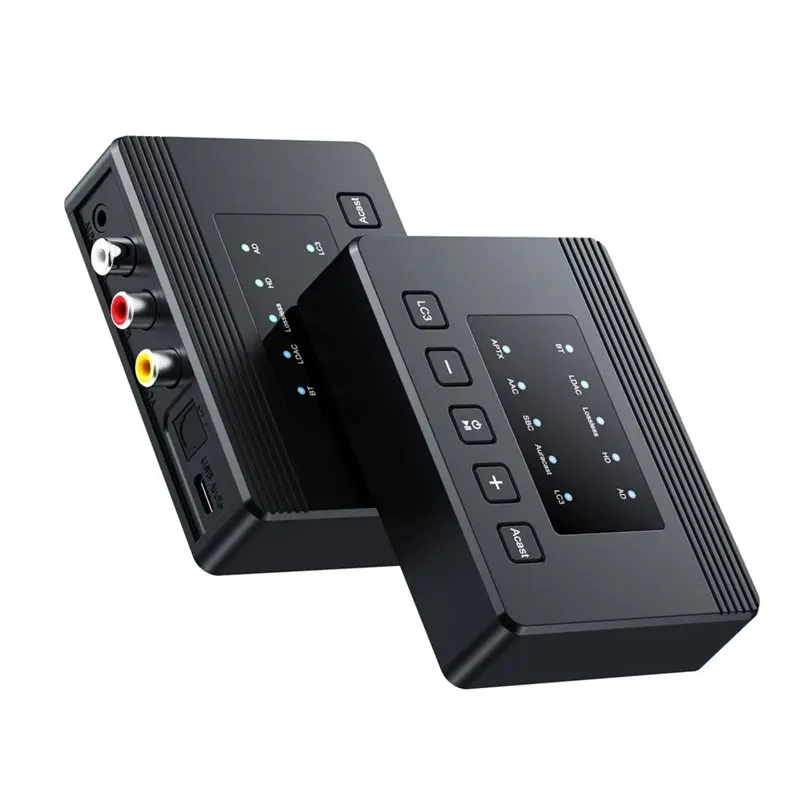 

【Обязательно к покупке】Bluetooth 6.0 T для наушников, передатчик-приемник 2-в-1 для телевизора и автомобиля, поддержка AUX/RCA, HD, высокое качество звука