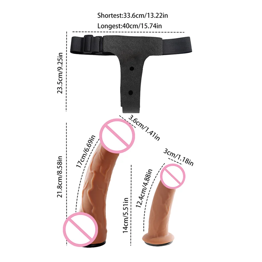 Strap On Double Head Telescopic Dildo Vibrator Realistic Wearable Massager Artificial Panties For Lesbian Adult Products Sex Toy - Image 5