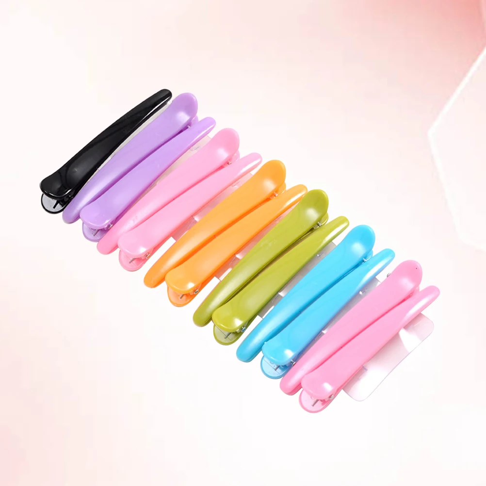 

12 PCS Hair Styling Tool Women Barrettes Mixed Color Clip Hairpin Accessory Duckbill