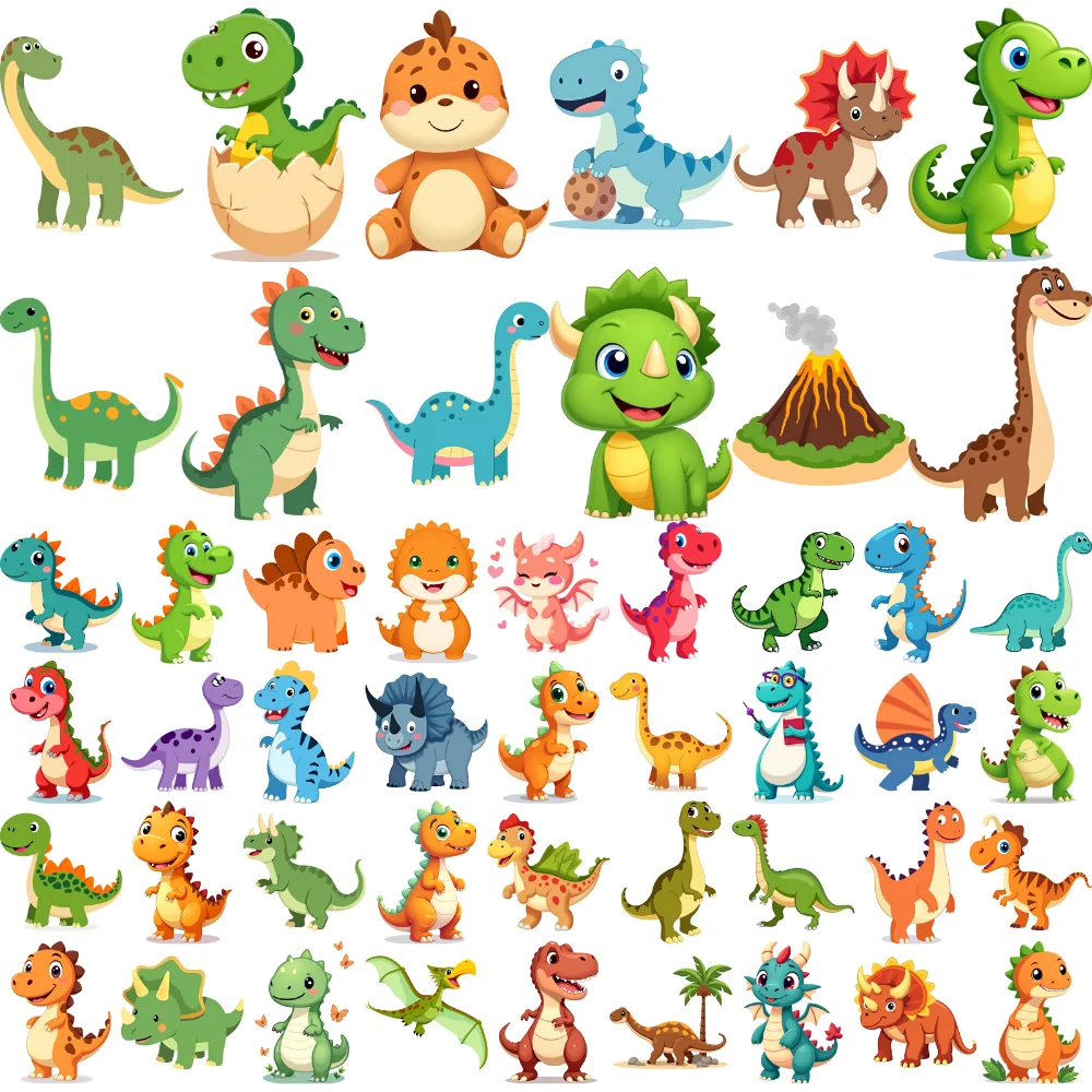 

54pcs Temporary Tattoo Decorative Stickers Waterproof Long-lasting Body Stickers Dinosaur Stickers For Children Boys Girls
