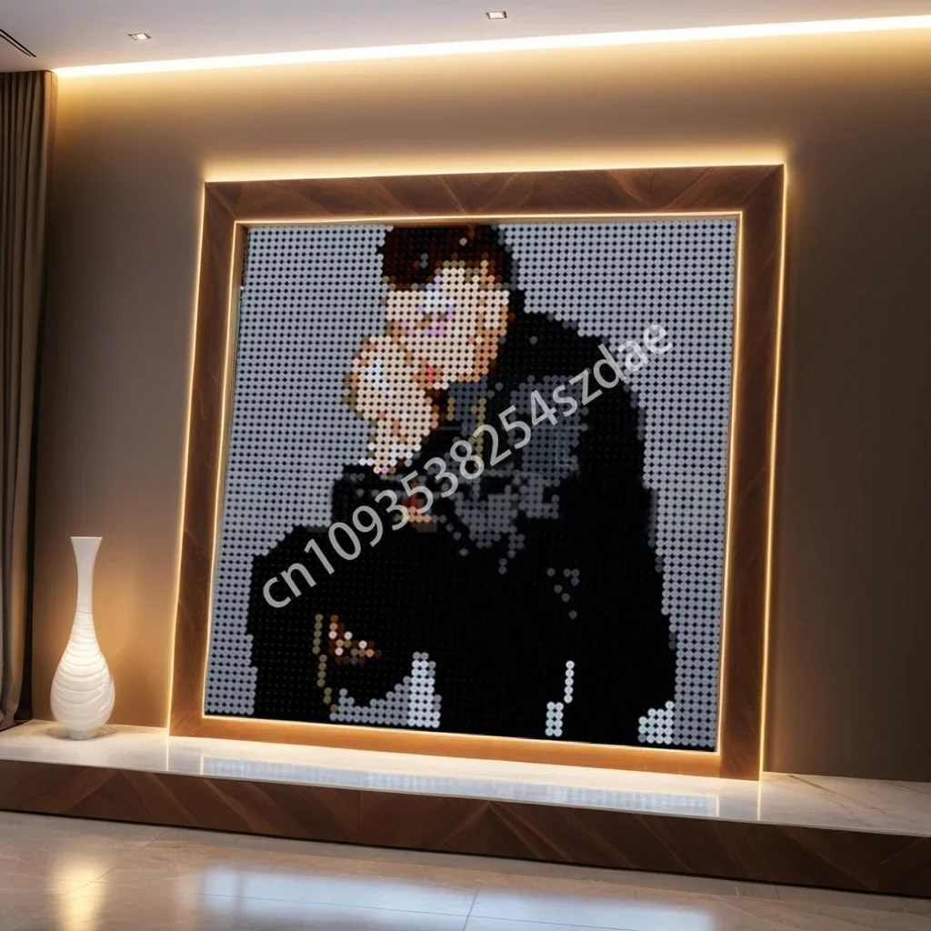 

4303 шт. MOC в самодельную часа, Сэм Смит, мозаика, строительные блоки, воображение космоса, рождественская игрушка, подарок, креативная конструкция