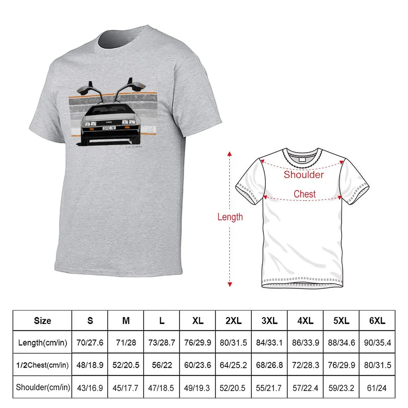 New My drawing of the DeLorean DMC-12 in front view T-Shirt Short sleeve tee t-shirts man mens t shirts casual stylish