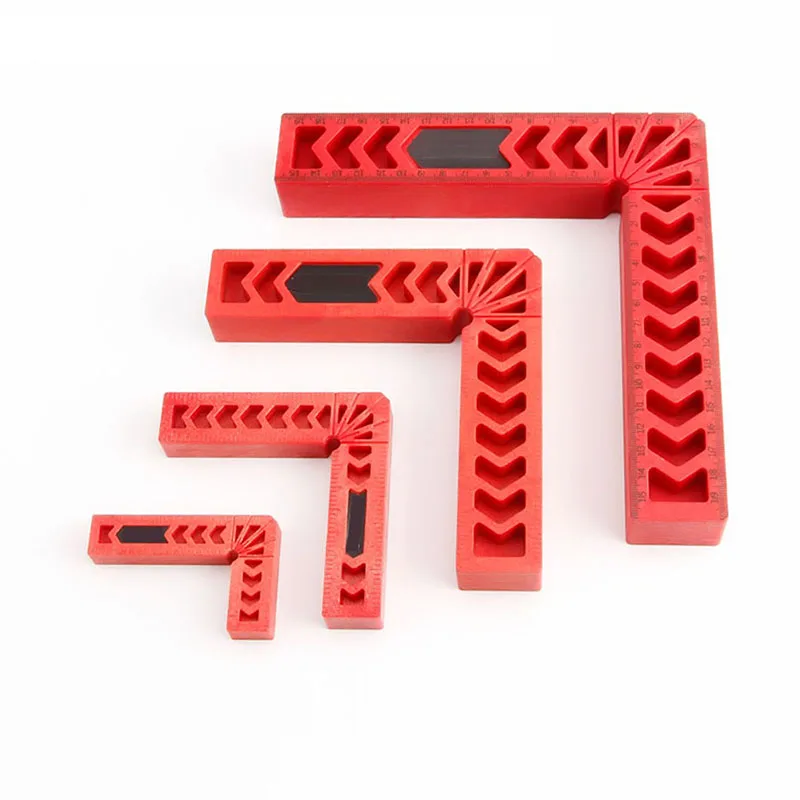 1PCS Plastic Right Angle Ruler Holder 90°Auxiliary Positioner Tool Overline L-Shaped Spacer Fixed Angle Gripper Woodworking Tool