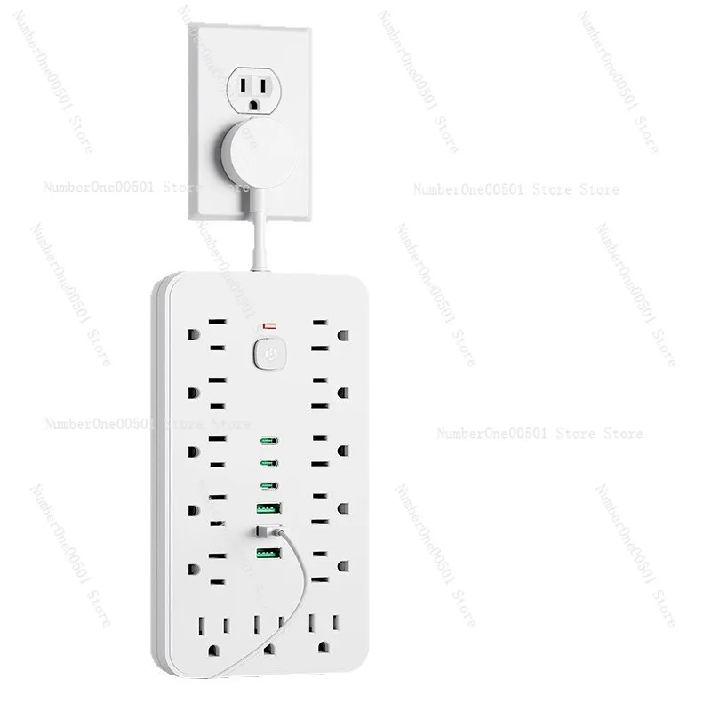 19 in 1 US Power Strip with USB Ports Desktop Power Outlet Extender for Home Office Travel Charging Multiple Devices