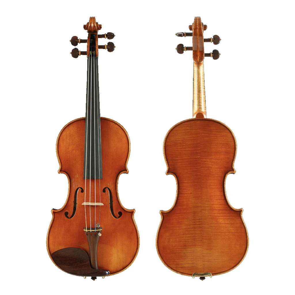 Handmade Master Concert Stradivari Style Violin European Spruce Two Piece Flamed Maple 4/4 3/4 1/2 Fiddle Orchestra Players SET