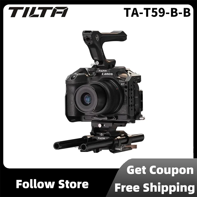 

TILTA TA-T59-B-B RIG Fuselage Protective Full Camera Cage Protective Frame Cold Shoe Mount 1/4" Arca for Canon R7