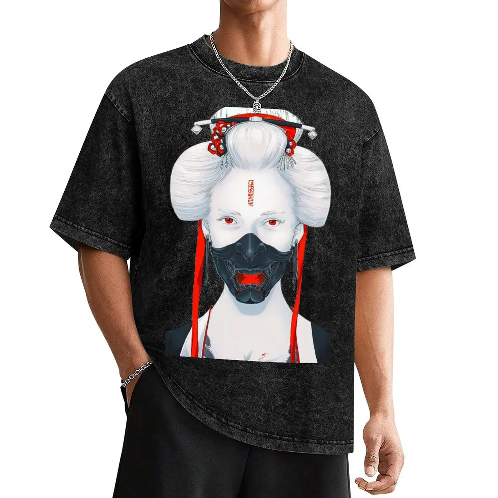 Samurai Japanese Geisha Fine Art Illustration T-Shirt customs design your own blacks mens clothing