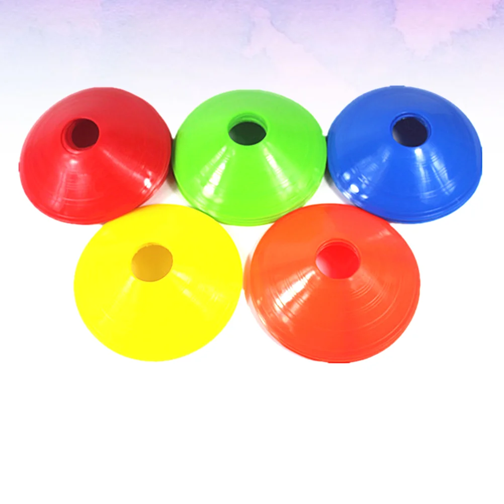 

30 Pcs Football Logo Plate Training Sign Child Fitness Kids Soccer Cone Disc Mini Cones Marker Tray