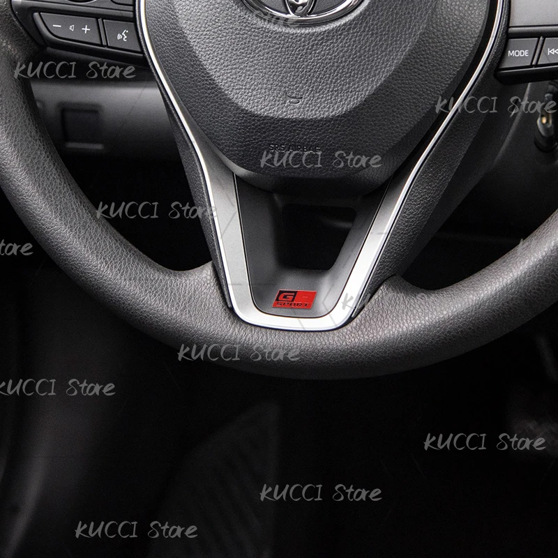 3D GR SPORT Car Steering Wheel Interior Metal Sticker Emblem Car Decal For Rav4 Harrier Avensis Auris Camry Prius