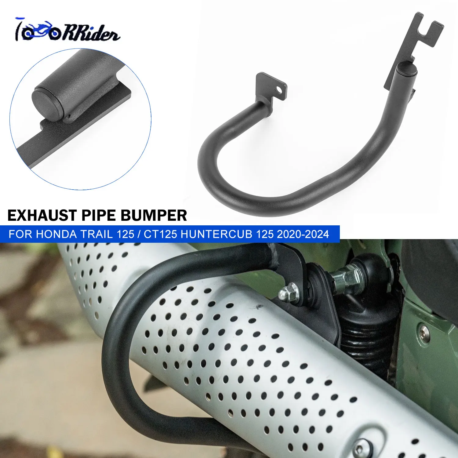 

CT125 Huntercub Exhaust Pipe Bumper for Honda Trail125 CT 125 Hunter Cub 2020-2024 Motorcycle Muffler Anti-collision Guard Bar