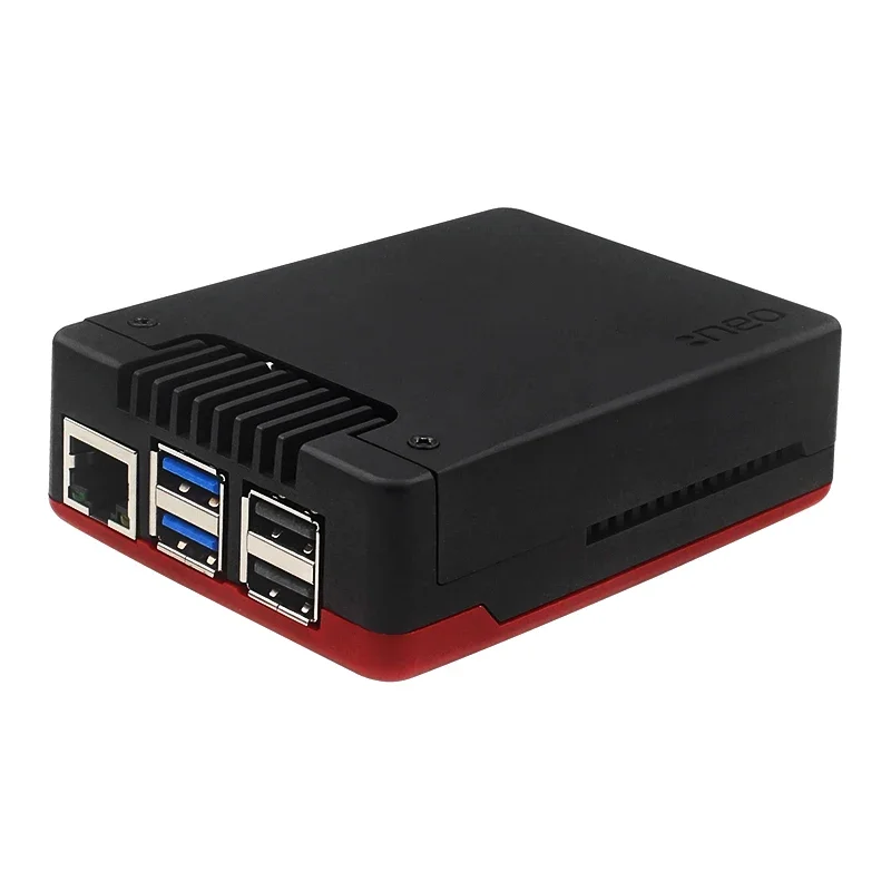 Imagem -03 - Capa Argon Neo para Raspberry pi Gabinete de Alumínio Resfriamento Passivo e Ativo Capas Preto e Vermelho Ventilador Pwm de 30 mm