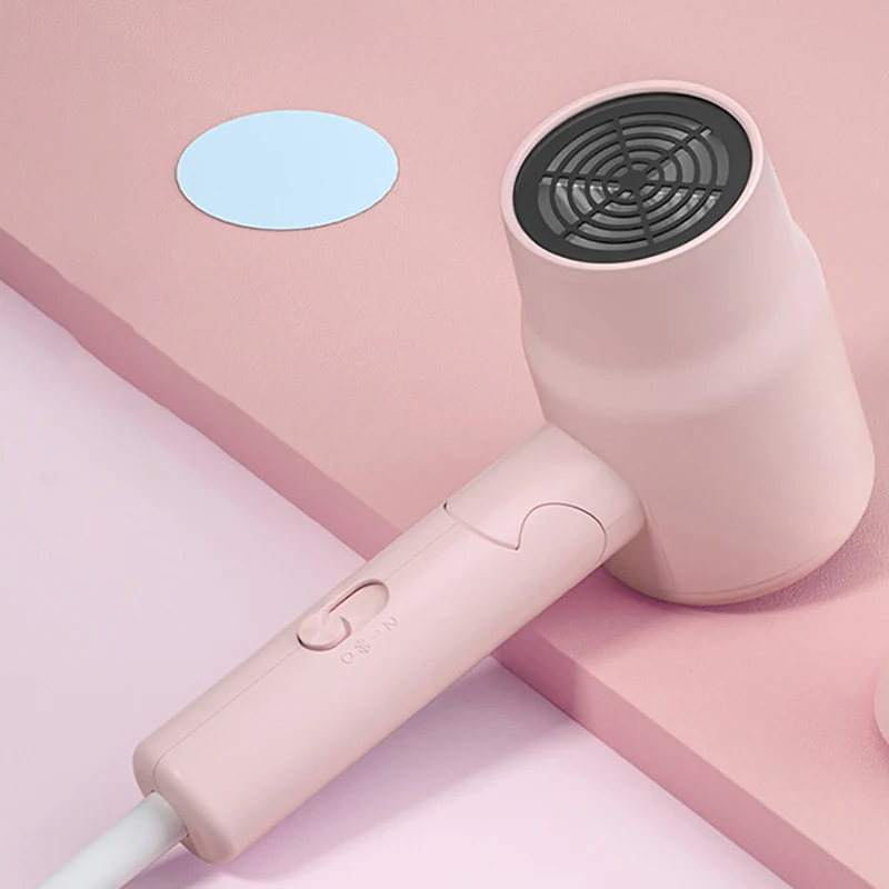 Secador de cabelo dobrável compacto do punho do secador 800w do cabelo do curso mini com 3 ajustes do calor, 2 velocidade, secador de secagem silencioso do cabelo