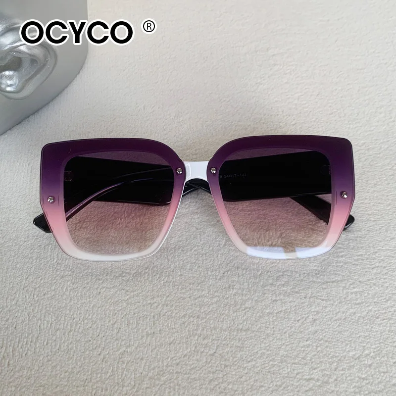 Trendy Quadratische Sonnenbrille Männer Frauen Designer Luxus Marke Große Rahmen Sonnenbrille UV400 Mode Vintage Brillen für Reisen – Detail 10