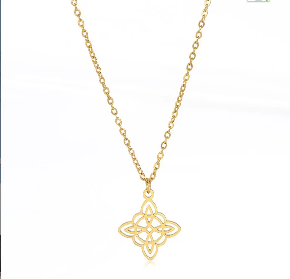 1 collar con diseño de flor de la vida para mujer, collar con cadena de acero inoxidable con mandala sagrado vikingo, amuleto, joyería geométrica, regalo F1050