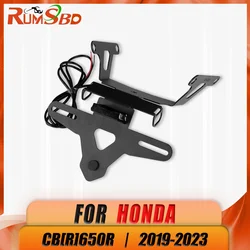 ผู้ถือแผ่นป้ายทะเบียนรถจักรยานยนต์ไฟท้ายBracket Tidy Fender EliminatorสําหรับHonda CB650R CBR650 CBR 650R 2019-2023 อุปกรณ์เสริม
