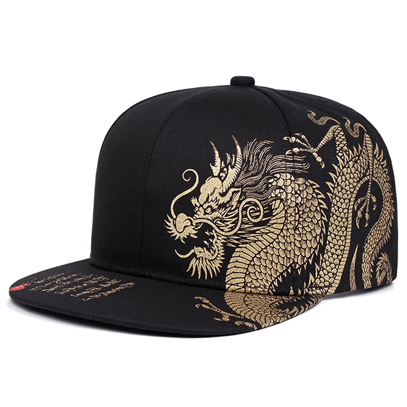 2025 kreative neue Baseball-Mütze, Drachen-Druck, Straße, Hip-Hop-Hut, Outdoor, Freizeit, tägliche Dekoration, flacher Rand, Hut, Skateboard-Hut – Detail 2