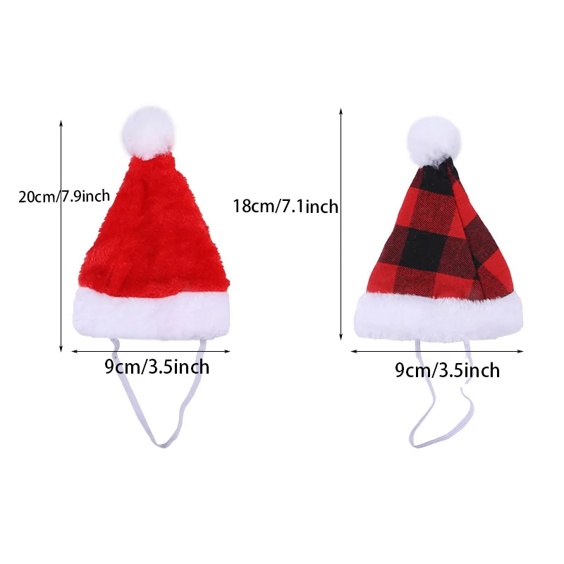 Merry Christmas Pet Hat Dog Cat Puppy Santa Claus Caps Headwear Xmas New Year Party Headpiece Dog Cosplay Costume Accessories