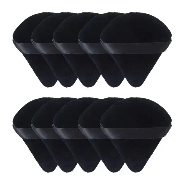 2/5/10/20Pcs Dreieck Puderquaste Nass Trocken Verwenden Für Lose Pulver Flüssigkeit Kosmetische Weiche plüsch Puderquaste Make-Up Foundation Neue In T – Detail 4