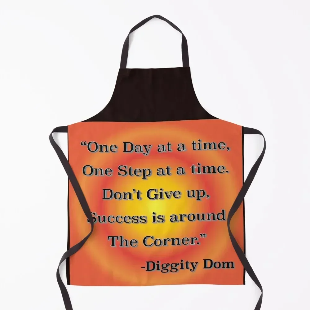 

One Day At A Time Apron Woman Work Chef Accessories men's barbecue work gowns for women cleaning Apron