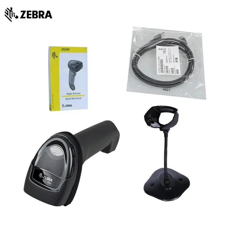 Lector de código de barras de los escáneres de códigos de barras láser inalámbricos Zebra DS2208 precio barato de fábrica