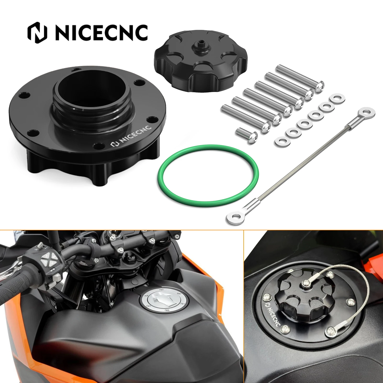 

Motorcycle Fuel Tank Lid Cover Fuel Filler Cap Kit for KTM 790 890 Adventure R/Rally 890 790 ADV 2019 2020 2021 2022 2023