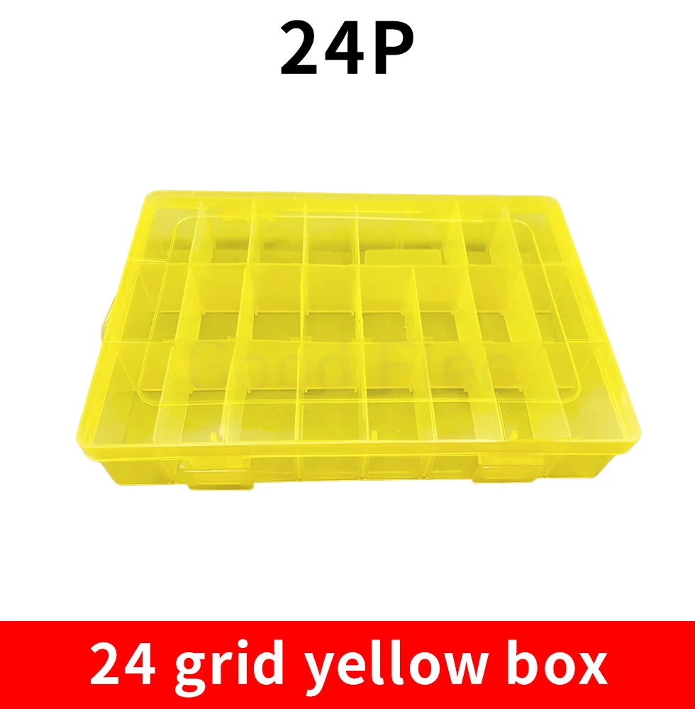 24 Slots Separable Colorful Portable Jewelry Tool Storage Box Container Ring Electronic Parts Screw Beads Organizer Plastic Box