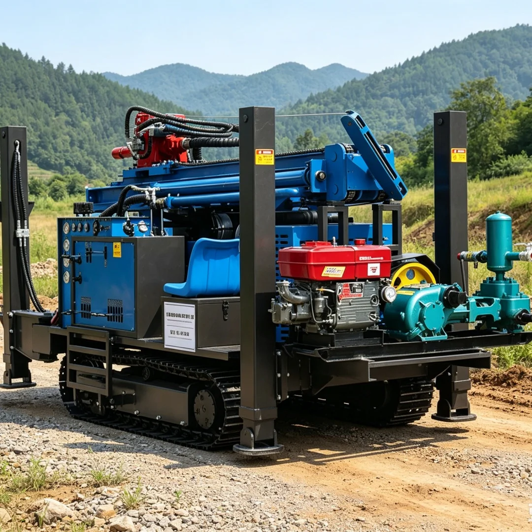 Customized Pneumatic Water Well Drilling Rig, Drilling Equipment for Water Intake in Muddy and Mountainous Field Terrain
