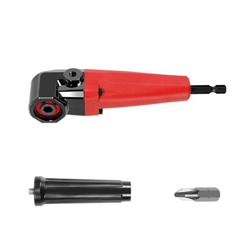 

1 PCS 90° Right Angle Extension Driver Drilling Angle Adapter Screwdriver Hex Wrench Drill Bit Socket Holder Power Tool Red
