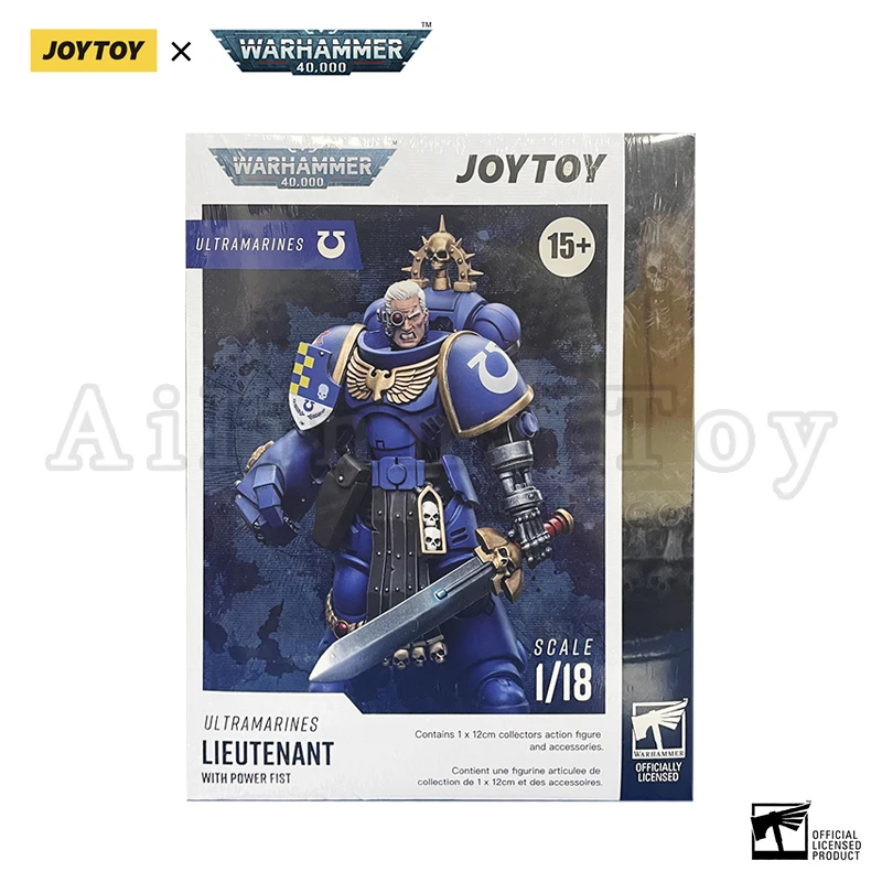 Joytoy 1/18 Action figur 40k Ultramarin Leutnant mit Power Faust Anime Militär modell