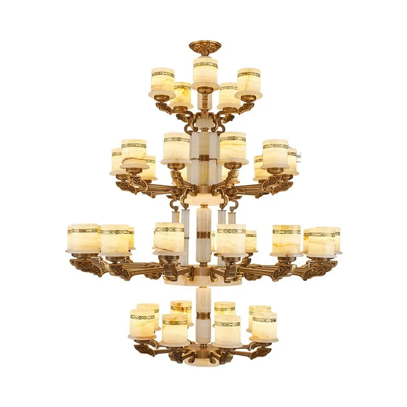 

Chinese style tea house villa hollow duplex building lamps