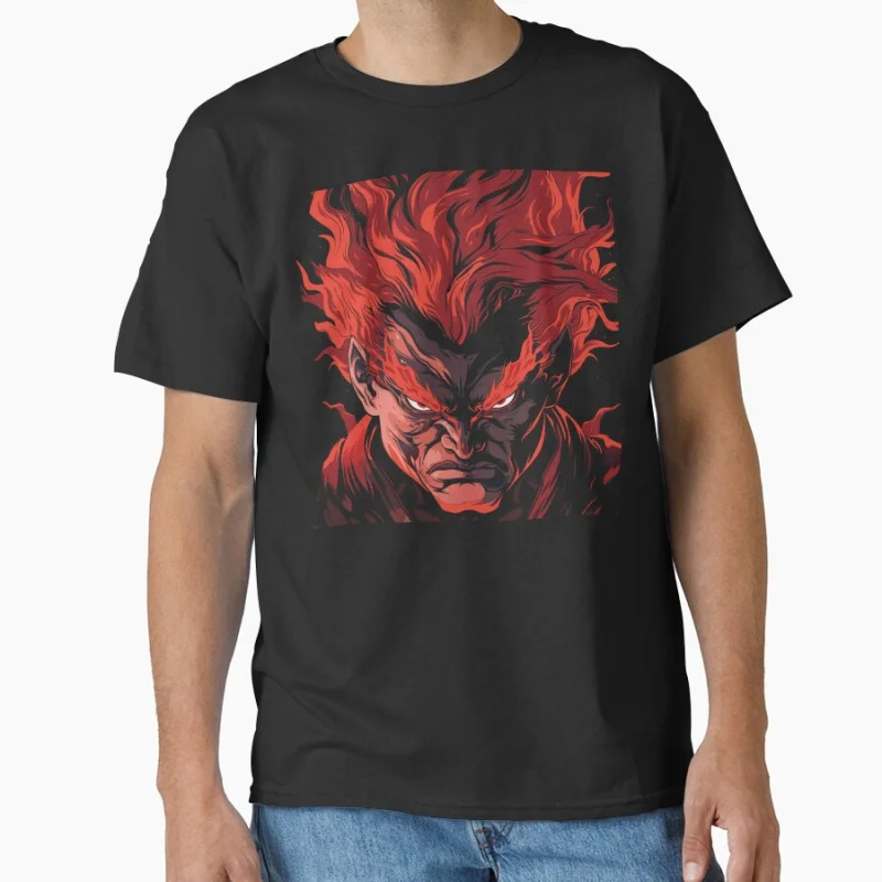 

akuma 80s Retro Arcade video game Street fighter GYM Martial art gift T-shirt for men Large size Tops S-6XL Mens clothing
