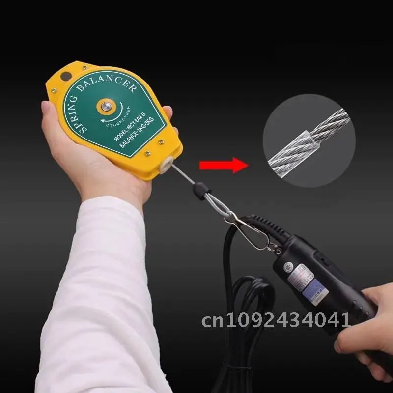 Retractable Spring Balancer Screwdriver Hanging Torque Wrench Hanger Steel Wire Rope Measuring Tool Holder Ergonomic Balance Bo