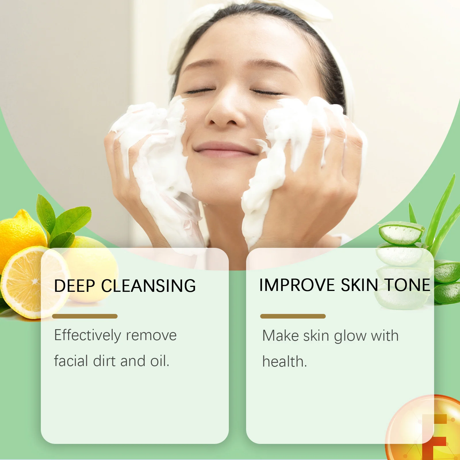 West&Month Facial Cleanser Foam Brightening Moisturizing Oil Control Soothing Acne Remover Massasge Cleansing Face Wash Mossee