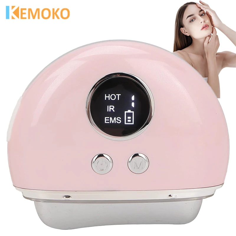 

Electric EMS Guasha Massager Face Lifting Remove Edema Firming Skin Cold Heat Red Blue Light Body Scraping Therapy Beauty Device