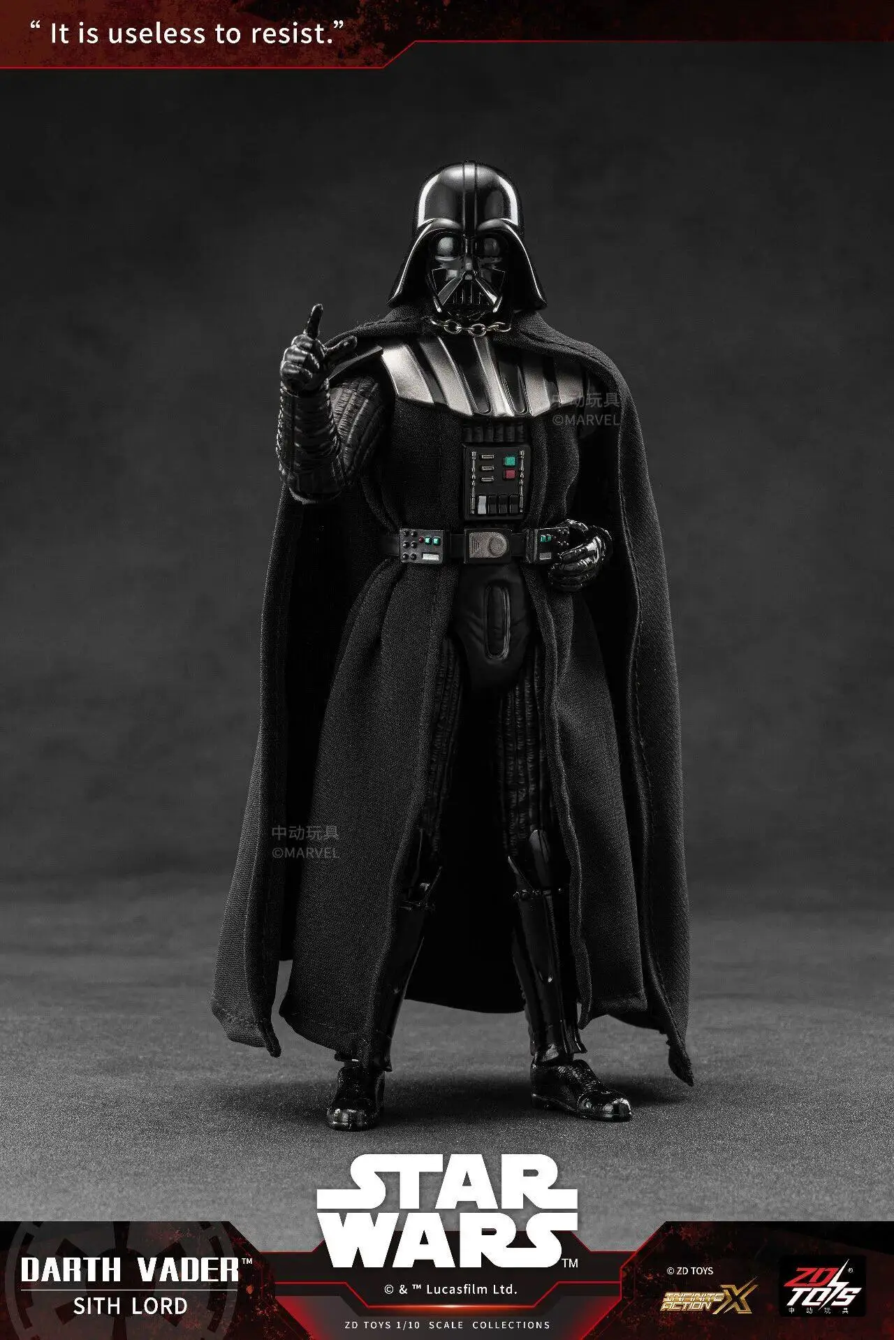 ZDTDS Star Wars Action Figure Mandalorian Din Djarin Darth Vader Grogu Storm Trooper Luke Skywalker Joint Movable Toy Model Gift view 5
