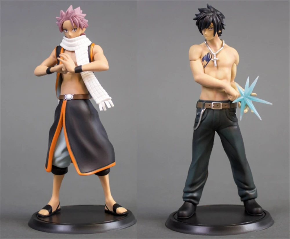 Anime Fairy Tail Lucy Heartfilia Cinza Fullbuster Erza Scarlet Etherious Natsu Dragneel Figuras de ação em PVC Estátua Modelo Brinquedos Boneca