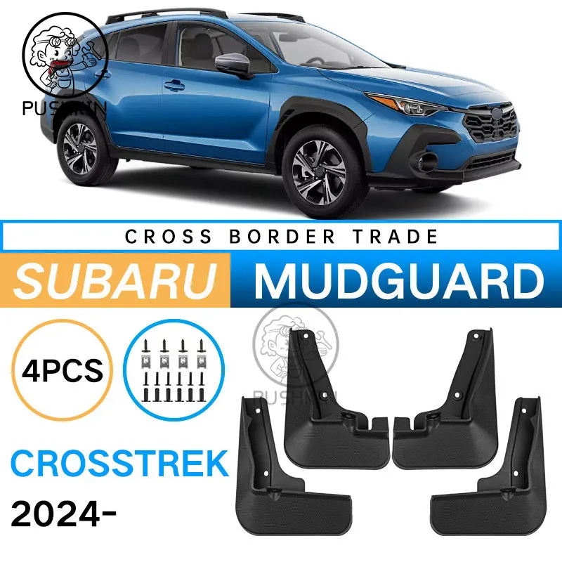 For Subaru Crosstrek 2024 Car Mud Flaps Splash Guards MudFlaps Front Rear Fender Mudguards PP Soft Plastic Exterior Accessories