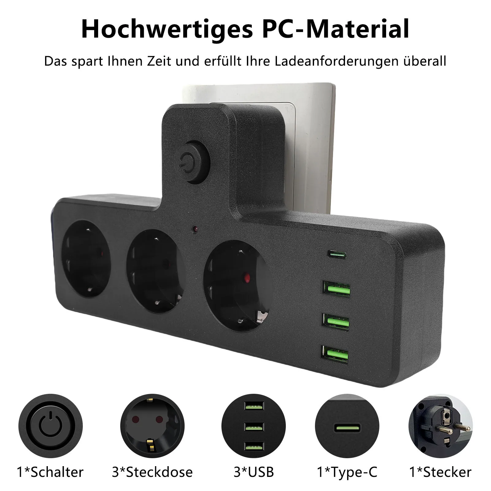3 Outlet Adapter Ou…