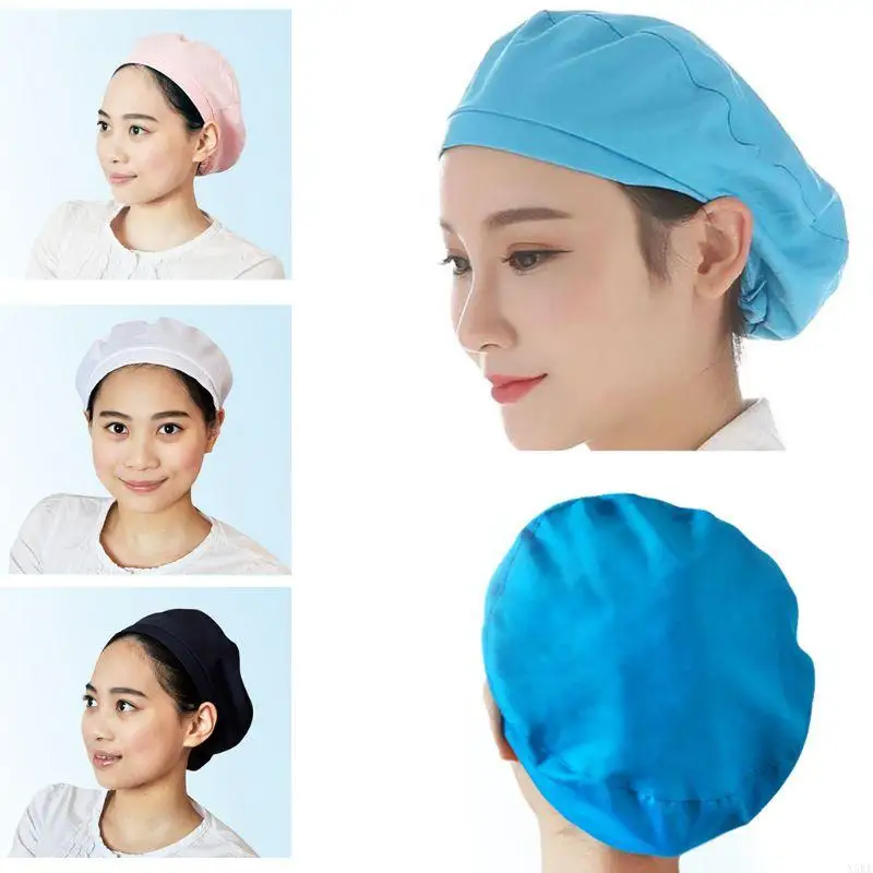 N5KE Bouffant Service Hairproof Hair for Head Cover Solid Color Work Chef HA