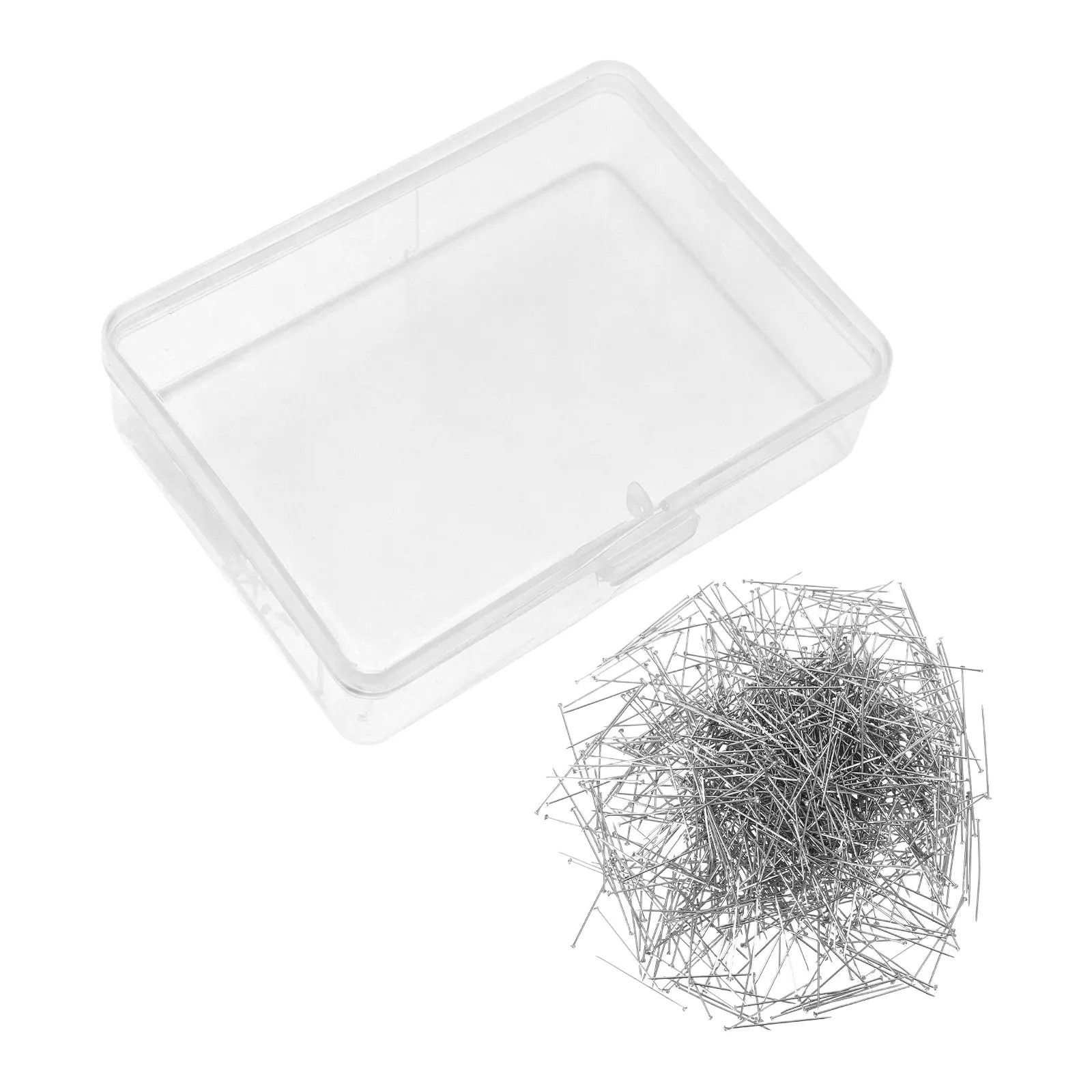 1600Pcs Stainless Steel Flat Head Pins 0.6x26mm Heavy Duty Straight Dressmaker Pins for Sewing Quilting Jewelry Making Crafts