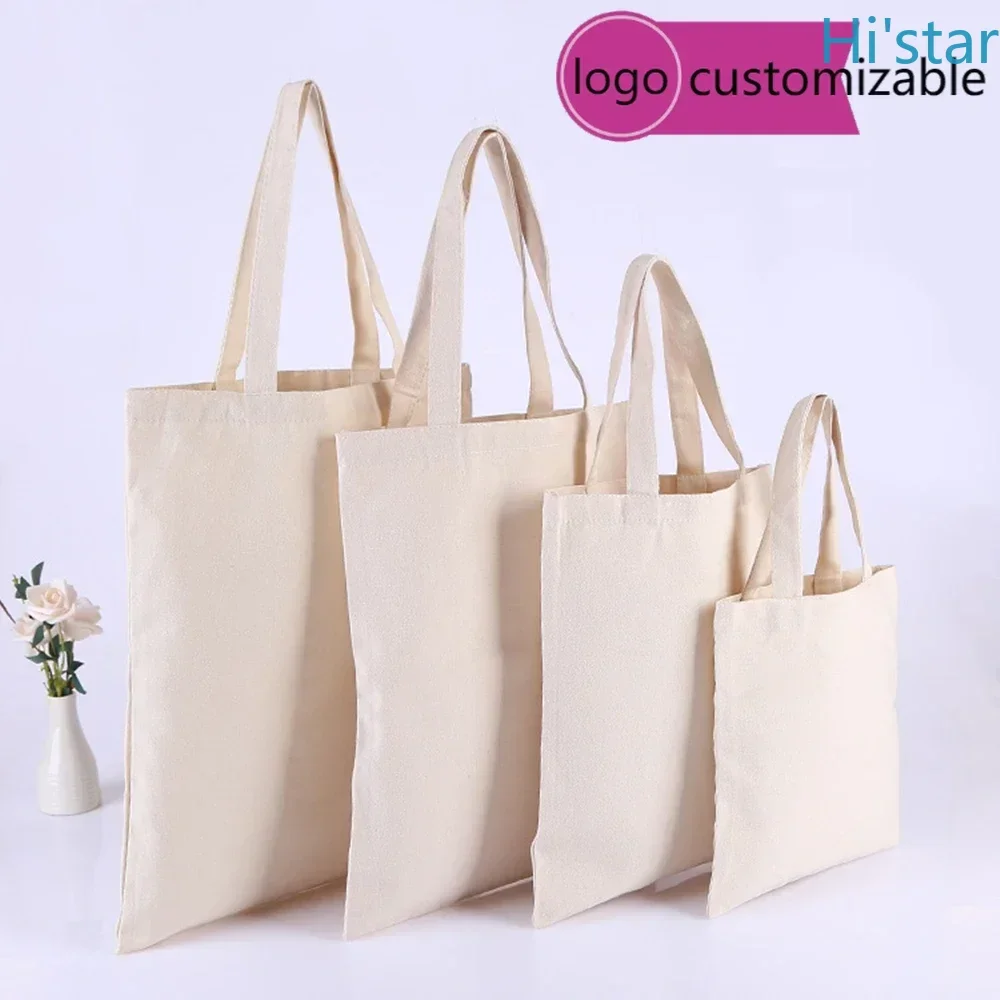10 Pcs Canvas Bags Grocery Shopper Bag Eco-Friendly Foldable Bag Folding Pocket Tote Portable Shoulder Handbags Shopping Bag Per