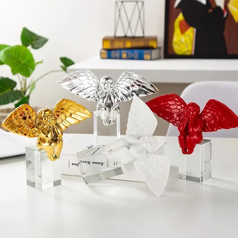 

Creative Nordic Home Resin Fat Angel Decoration Bedroom Desktop Decoration Soft Home Crystal Crafts Gift Home Decoration