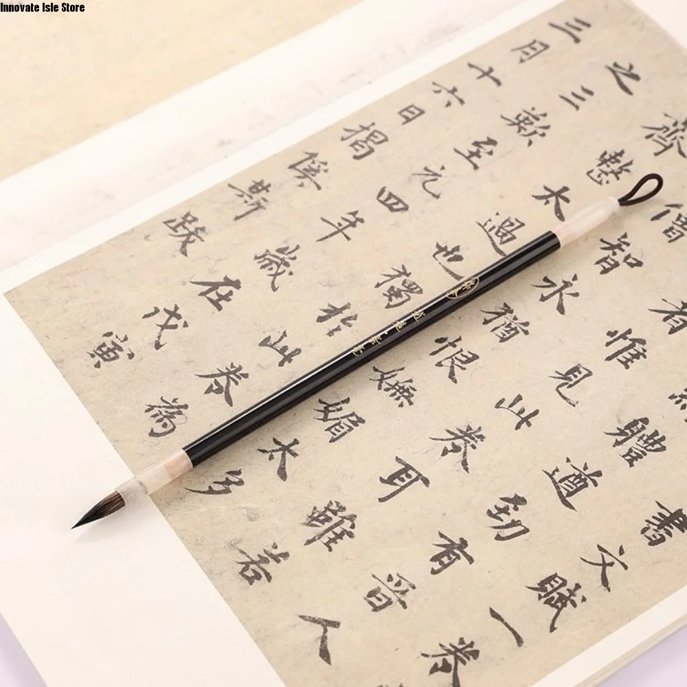 Traditional Chinese Calligraphy Brush Oil Watercolor Wolf Hair Scriptures Writing Brush Oil Painting Wood Art Paint Brush Artist
