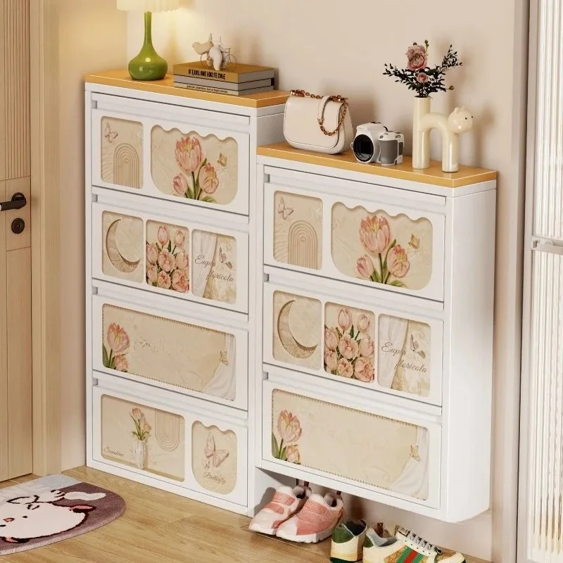 For Steel Household Corridor Entrance Porch Cabinet, Multi-layer Large-capacity Dust-proof Explosion Indoor Shoe Cabinet